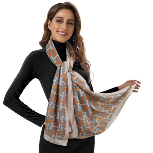 EXTREE Silk Pashmina Shawl for Women - Acr-White