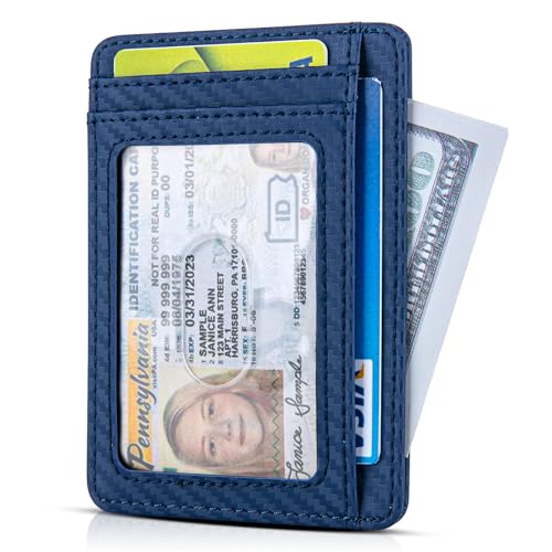 Image of GH GOLD HORSE Slim RFID Blocking Card Holder Minimalist Leather Front Pocket Wallet for Women | Slim