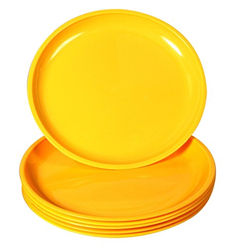 Image of 6 Pcs Microwave Safe Dinner Set for Office Or Home, Asssorted Color (6 Plates)