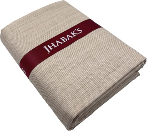 Image of JHABAK'S Unstitched Cotton Blend Solid Shirt & Trouser Fabric - 2.25 m Shirt Cloth - 1.20 m Pant Piece