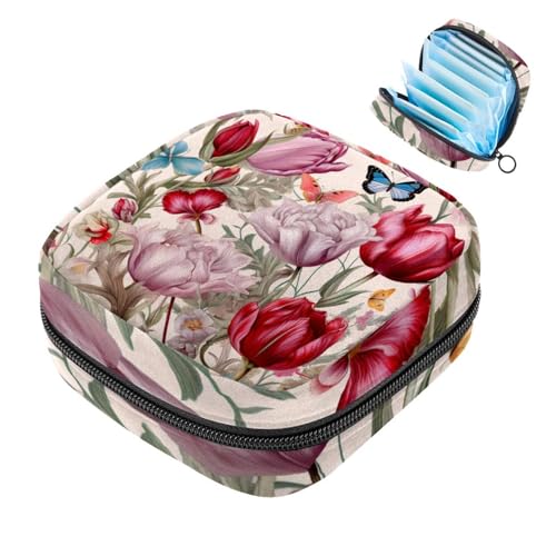 Borsa mestruale,Sacchetto di immagazzinaggio del tovagliolo sanitario,Porta tamponi per borsa, B42b9ii7jjh, 4.7x6.6x6.6 in, Comodi