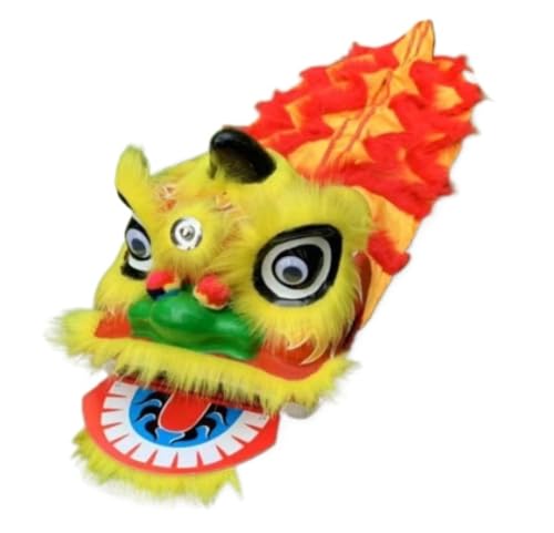 Accesorios y cabeza de danza del león chino para la actuación folclórica