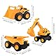 Afenau 3-Teiliges Bagger Set, Sandkasten Dumper, Bulldozer, Baustellen Fahrzeuge, Baustellenfahrzeuge für Kinder, Weihnachten Geschenkset