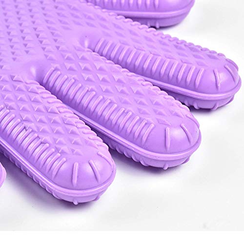 HUBINGRONG Heat Resistant Silicone Gloves For Barbecue Grill Oven BBQ Cooking Bake Mitt Set Kitchen Home Waterproof (Size : Three pairs)