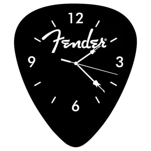 Fender Guitar Pick Wall Clock (Black)