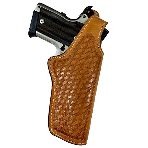 Handgun1911 Pistol Holster Leather -1911 Leather Holster for Concealed Carry, Hand-Made Pistol Holster Belt That fits All 1911s Urban Carry Right Hand Open Top Leather Gun Holsters Made in USAâ€¦