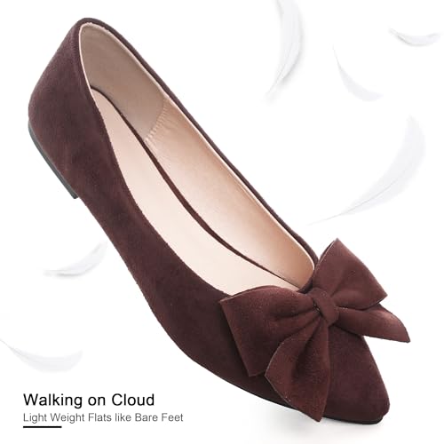 Image of Dear Time Women's Ballet Flats Dress Ballet Shoes Slip on for Office Work Comfortable Shoes