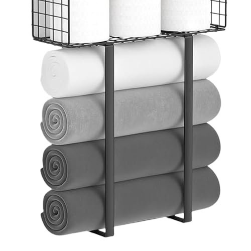 Gain de place pour serviettes grâce à l'étagère double couche ventilée