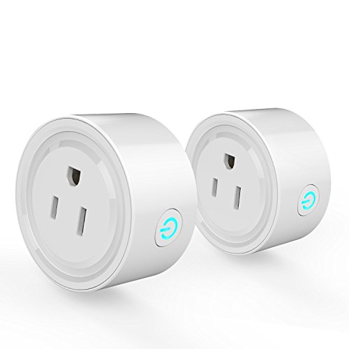 Potensic Smart Plug 2 Pack Wi-Fi Enabled Mini Smart Switch Wireless Outlet Compatible with Alexa & Google Home, No Hub Required, Switch On/Off your electric equipment from Anywhere, Timing Function