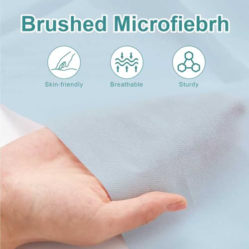 Image of Disposable Pillow Case Covers(Pack of 100),Bulk Pillow Cases for Medical Hospital Travel,Paper Pillow Cases Disposable 21 inch Width x 30 inchLength (Blue)