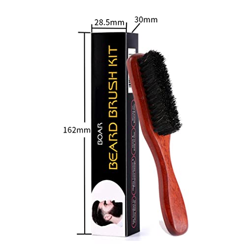Cepillo para barba de cerdas suaves y mango largo pack de 5 unidades marrón para viaje 3