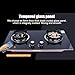 Treliamd 2 Burner Natural Gas Cooktop, Gas Cooktop Stove Top, Tempered Glass Burners Stove with Anti-Tempering Protection for Apartment, Indoor (Not Included Pipe)