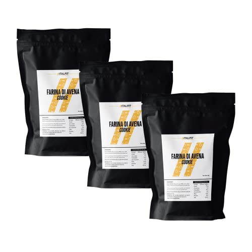 Harina De Avena Saborizada De Bajo Índice Glucémico Alto Contenido De Proteínas Sin Gluten Sin Azúcar Añadido Origen Sicilia 3 Bolsas De 1 Kg Cada Una Galleta