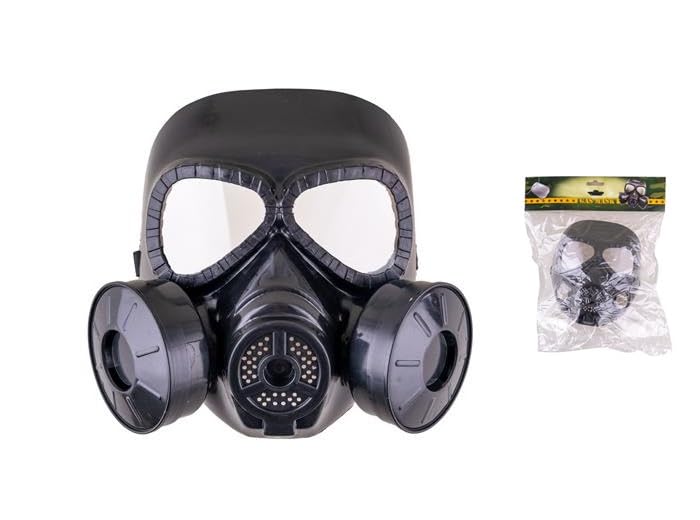 Lot de 12 - Masque à gaz Noir Adulte