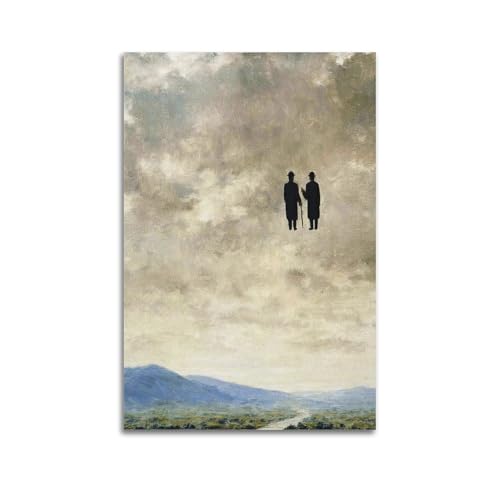 YMXSDIMDS Stampa artistica da parete su tela con immagine di René Magritte, motivo: The Art of Conversation, decorazione per la casa, 40 x 60 cm
