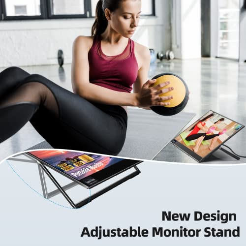 Innoview Portable Monitor For Laptop, 15.6 Inch Fhd 1080P Ips Eye Care Screen With Stand 180° Adjustable, Dual Speaker Travel Monitor For Laptop Pc Mac Phone Ps5/4 Xbox Switch #TOP3