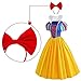 WISHTEN Princess Costume for Women,Adults Princess Dress with Headband, Halloween Costume Cosplay Dress Up Outfit (X-Large)