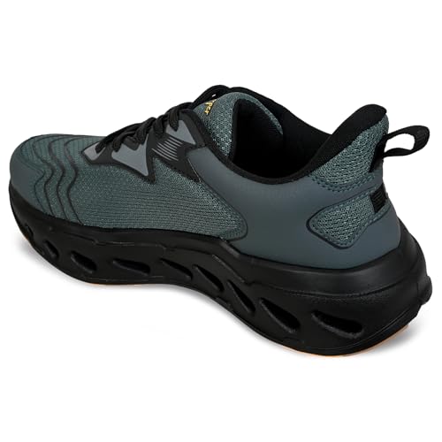 Image of Allen Cooper Training,Men's Lightweight Running Shoes | Breathable Mesh Sneakers with Cushion Comfort & Anti-Slip Sole | Walking, Gym, Training & Daily Wear Sports Shoes(651|TurboBoost|Color Options- Black,Olive,Green,Blue /Size-6,7,8,9,10)