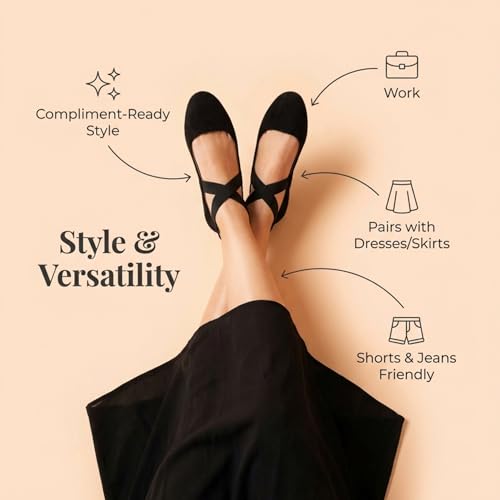 Image of EMMA NEW YORK Ankle Strap Flats for Women, Women Flat Ballerina Shoes, Women's Ballet Flats with Strap