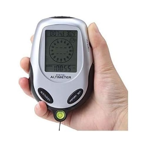 Digital Altimeter and Pedometer, Small, Black
