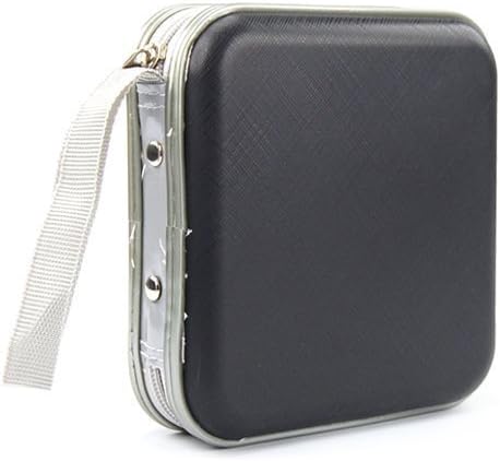 Accessotech Aztek Black CD Dvd 40 Disc Storage Carry Case Cover Wallet Holder Bag Plastic Games Disk