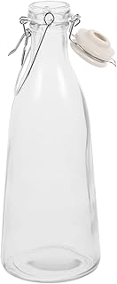 Amosfun 1000ml Swing Top Glass Bottle with Airtight Stopper Lids Portable Glass Bottle for Juice Mead Vinegar Beer