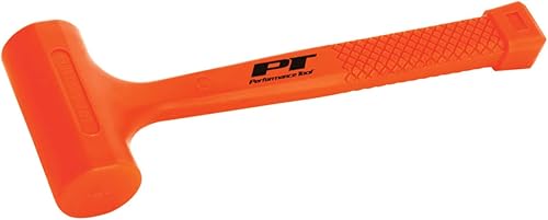 Miniatura 4 de Performance Tool M7234 - Juego de martillo de soplado muerto con tapa de latón, martillos de bola y muerto y revestimiento de uretano, naranja (3