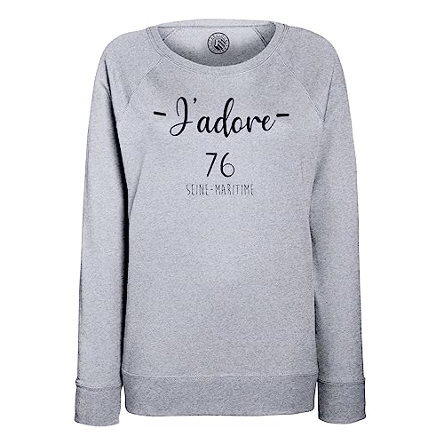 Sweatshirt femme J'adore 76 vêtement Seine-Maritime mode Rouen