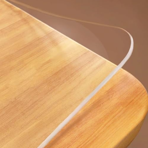 Mantel de PVC Transparente | Película Protectora de Mesa Transparente, Suave, Brillante e Impermeable | Mantel Resistente a la Grasa y de fácil Cuidado, Funda Protectora Duradera p