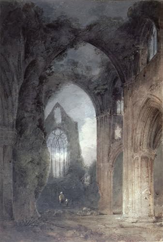 Impression Tableaux Graffiti d'Art Mural Haut de Gamme Abbaye de Tintern par Sell Cotman 60x90