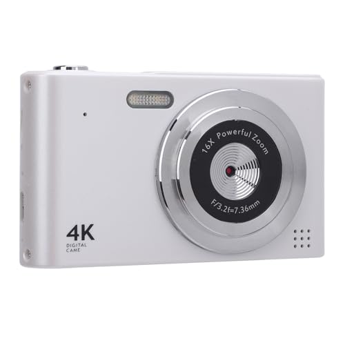 Cámara Digital 4K 48MP Compacta con Zoom 16x Blanca miniatura 1