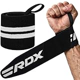 RDX Fasce Polsi Sollevamento Pesi Cinghie Passante Pollice, Approvato da IPL e USPA, Polsini Palestra Supporto Polso Wrist Wraps Polsiera Allenamento, Powerlifting, Bodybuilding, Fitness, Uomo Donna