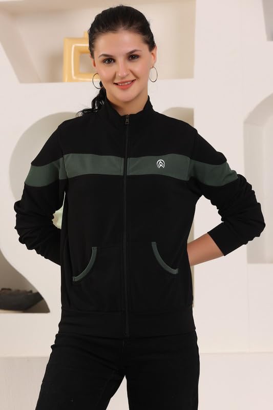 Image of Jhoomantroo Women's Atheletic Gym Running Sports TrackJacket | Regular Casual Fit | TrackJacket for Girls & Women