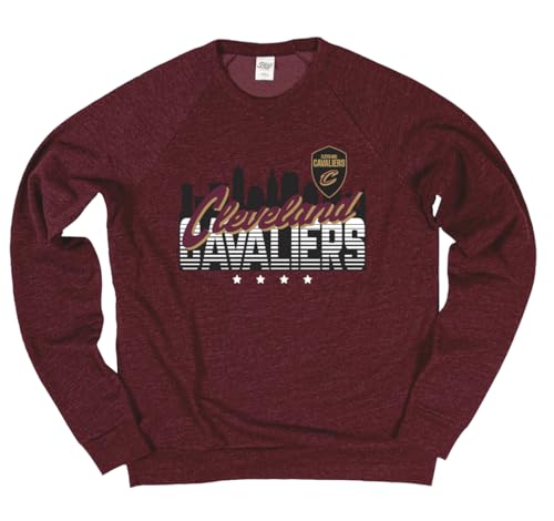 Cleveland Cavaliers NBA Officially Licensed Tri-Blend Crewneck Sweatshirt Flyline, X-Large