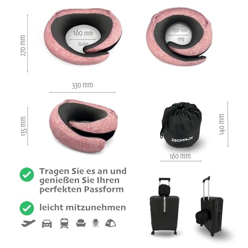 Coussin de nuque en mousse à mémoire de forme premium avec design profilé 360°