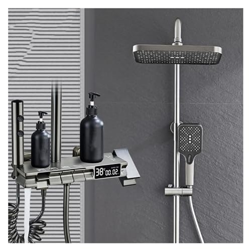 Ensemble de douche intelligente à affichage numérique pour salle de bain moderne - 4