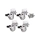 4pcs meubles roues roues roues de chariot universel robustes pour bébé lit bébé chariot chariot DUO ER (Couleur : With brake, Size : 1 inch)