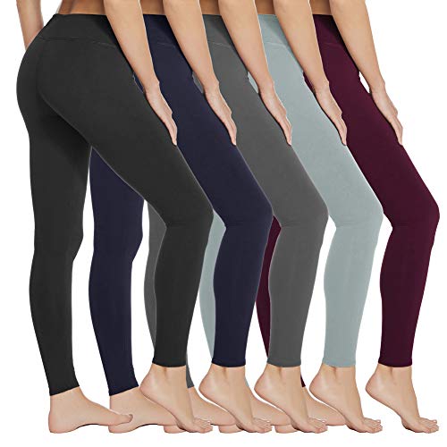 High Waist Leggings for Women-Tummy Control & Soft Opaque Stretchy Pants for Yoga