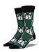 Socksmith Mens' Novelty Crew Socks "Wolf" - 1 pair (Hunter Green, One Size Fits Sock Size 10-13)