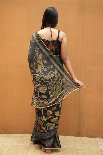 Image of MIRCHI FASHION Saree for Woman Chiffon Colorblock with Foil Work | Shimmer Festive Women's Sari for Wedding Functions and Ceremonies
