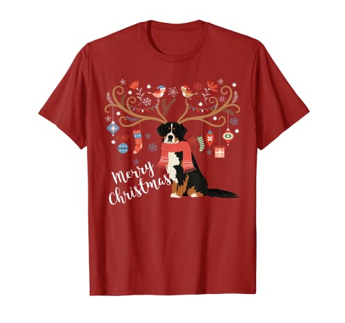 Bernese Mountain Dog Navidad Camiseta