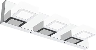 Ralbay Modern LED Chrome Vanity Light Acrylic Stainless Steel for Bathroom Vanity Lighting Fixtures Cool White 6000K