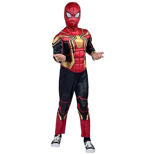 Jazwares Disfraz integrado de Spiderman No Way Home Marvel para niños y jóvenes, disfraz de Halloween, talla juvenil mediana (8)