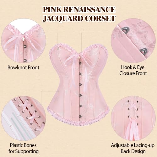Image of frawirshau Women's Overbust Costume Corset Renaissance Victorian