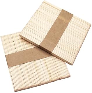 100 Lollipop Sticks Wooden Lolly Sticks for Craft Popsicle and Ice Cream Smooth Polished 114 X 10 X 2 mm