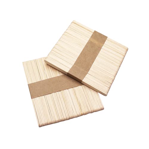 100 Lollipop Sticks Wooden Lolly Sticks for Craft Popsicle and Ice Cream Smooth Polished 114 X 10 X 2 mm