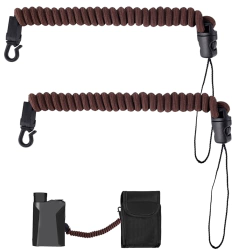 Gosknor 2pcs Rangefinder Tether Retractable Hunting Rangefinder Lanyard Stretch Range 3-16 Inch