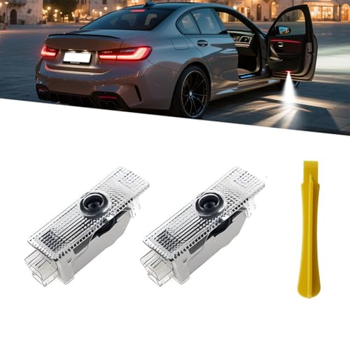 2pcs Car Door Lights Logo Projector,LED Car Welcome Lights,Dual Plug Puddle Light Compatible with 1/3/4/5/6/7/x1/x2/x3/x4/x5/x6/x7/M Series Accessories,Automotive Door Light Replacements