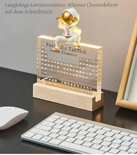 Periodensystem mit echten elementen|83 Elements,periodensystem der elemente Mit Massivholzstander,elemente chemie geschenk, Enthüllen Sie Geheimnis der Elemente und der Wissenschaft mit einer Lupe!