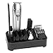 Ceenwes Electric Razor Waterproof Hair Clippers Electric Shaver Cordless Clippers Hair Trimmer Mens Rechargeable Electric Razor Wet & Dry Rotary Shavers with 4 Guide Combs for Men Kids Babies (Black)